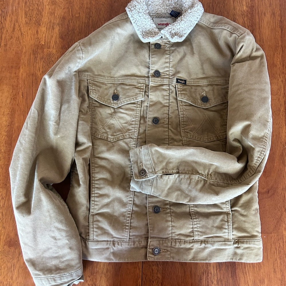 Wrangler Men's Tan Sherpa-Lined Jacket